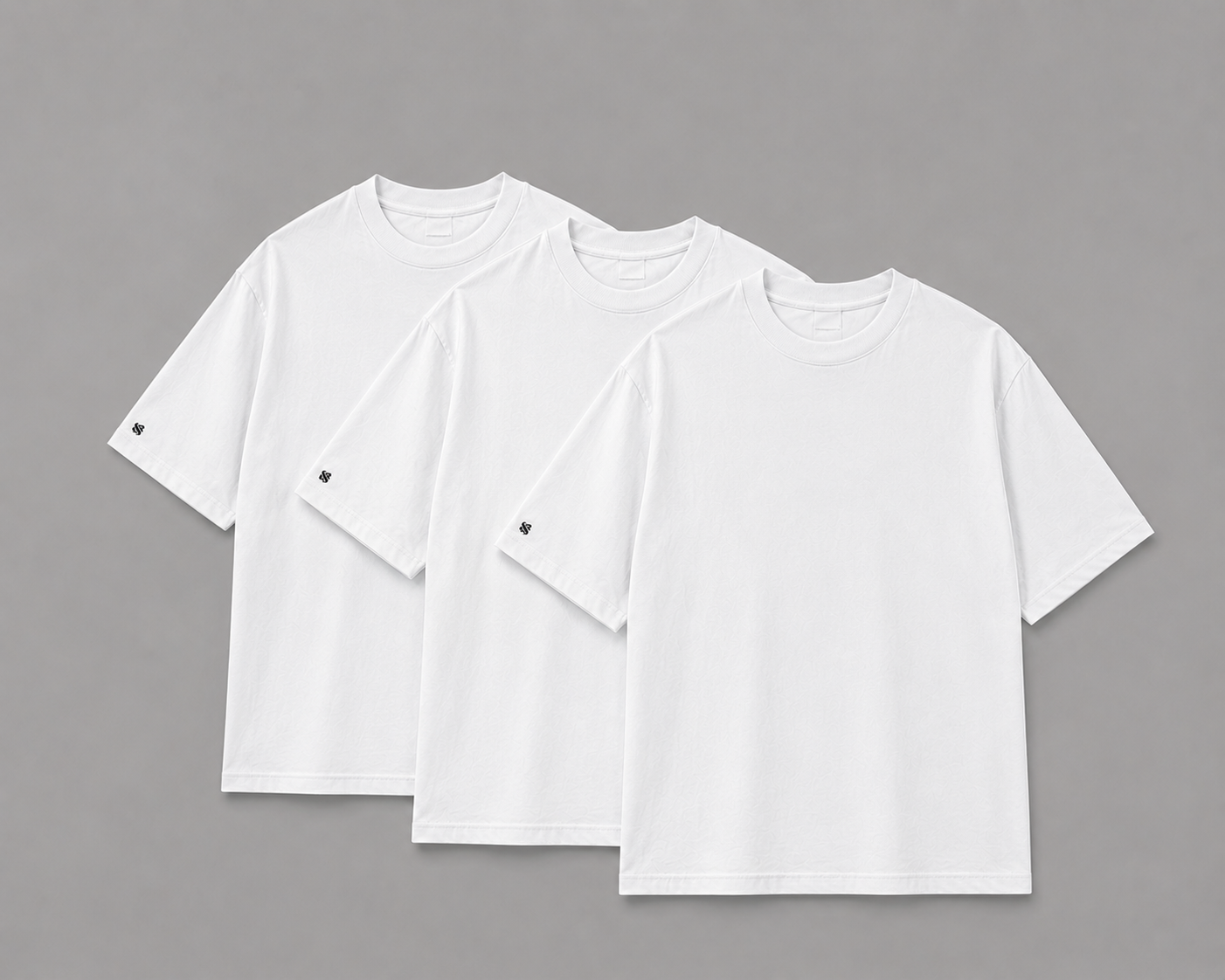 kit com 3 Camiseta Oversized Bulk Básica Lisas