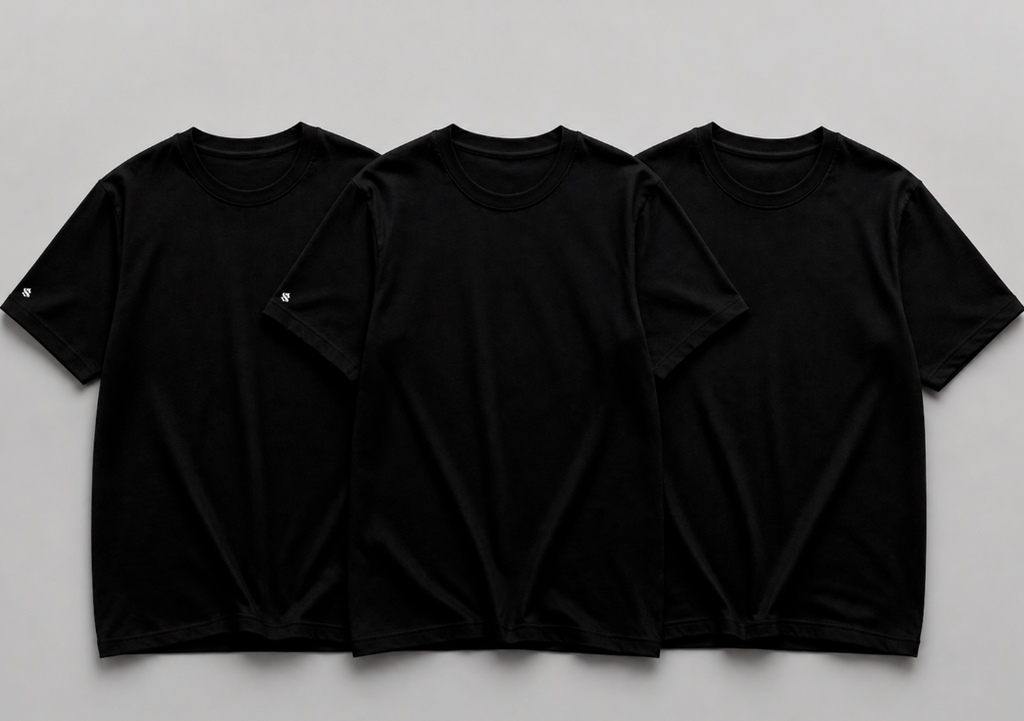 Kit com 3 Camiseta Streetwear Block Básica Lisas