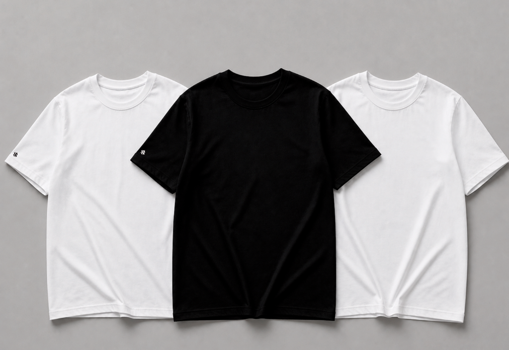 Kit com 3 Camiseta Streetwear Block Básica Lisas