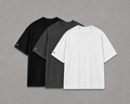 kit com 3 Camiseta Oversized Bulk Básica Lisas