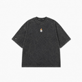 Camiseta Oversized Marble Heavy Básica – Preto Mármore