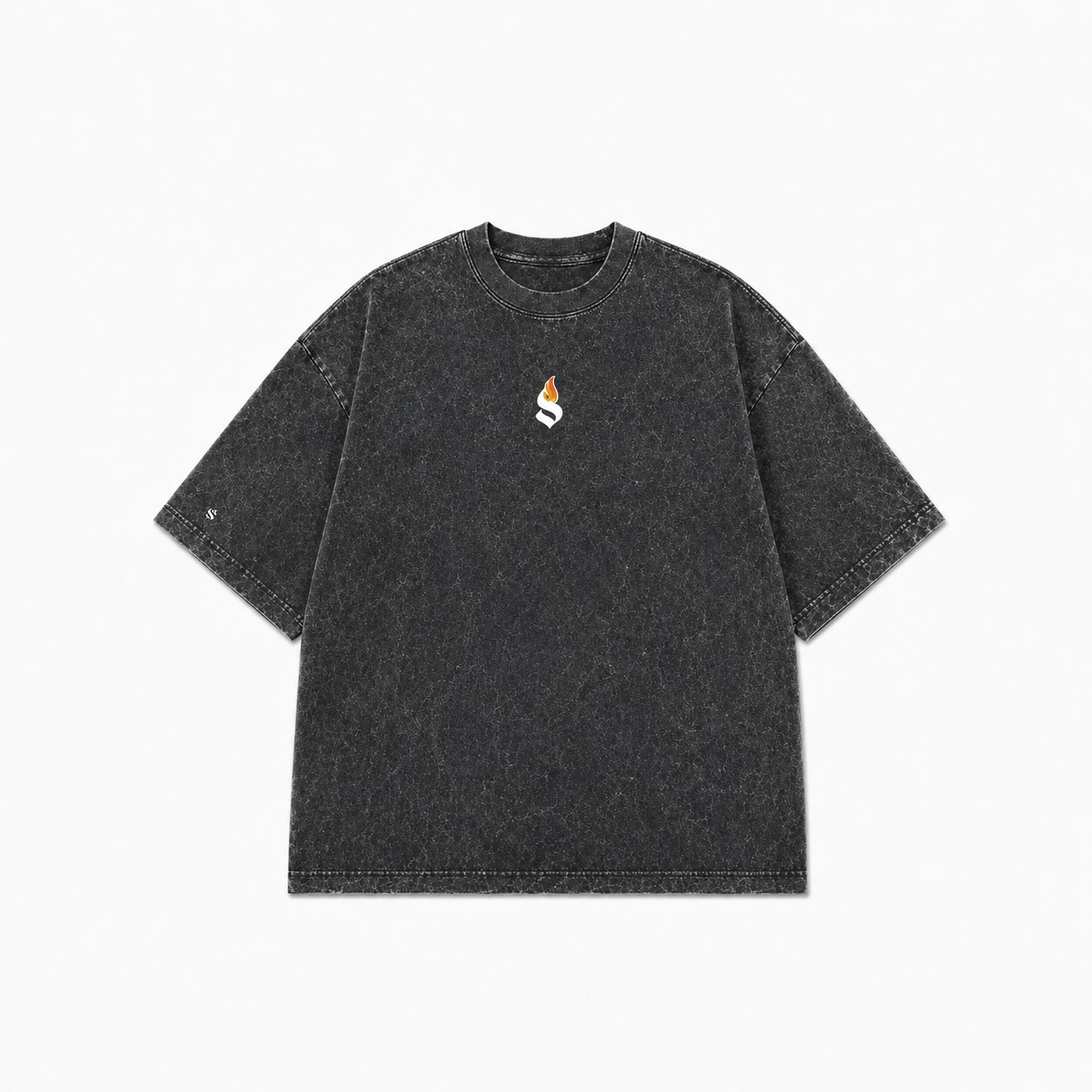 Camiseta Oversized Marble Heavy Básica – Preto Mármore